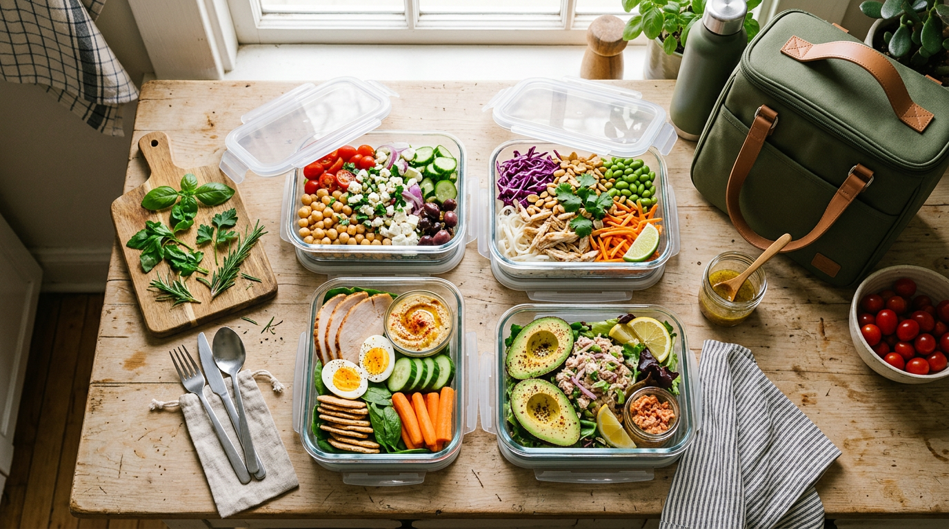 Healthy No Reheat Work Lunches: The Ultimate 75-Minute Meal Prep Guide